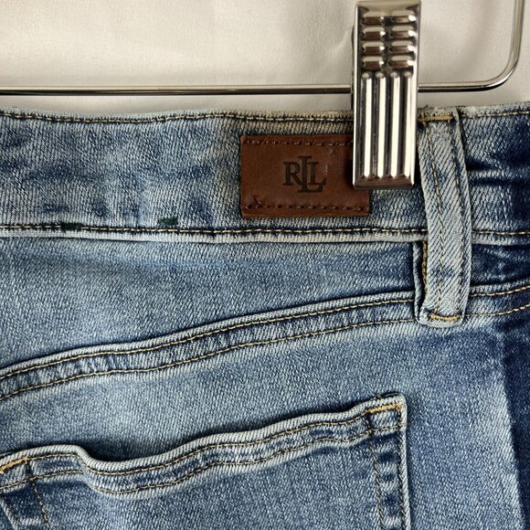 Lauren Ralph Lauren Premier Straight Cropped Jeans Womens Size 4 Patchwork - Picture 6 of 11